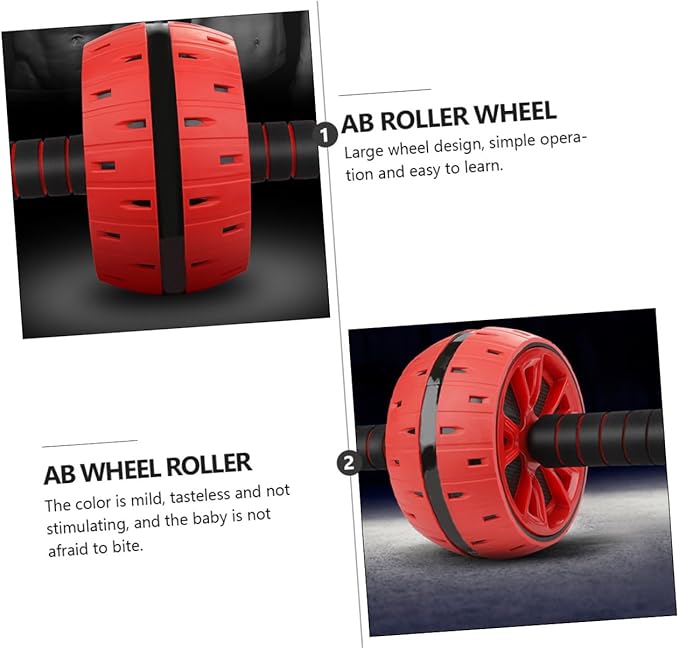 Ab Roller Wheel with Knee Pad for Home Gym Fitness Equipment Advanced Abdominal Muscle Trainer Wheel for Stomach Back Core Strengthening Smooth Forward Backward Workout
