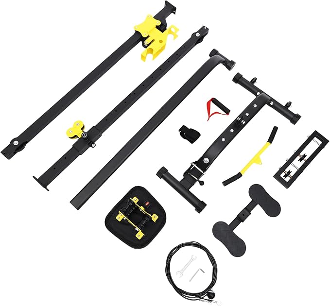 Multifunctional Fitness Rack Adjusted Height Strength Training Fitness Equipment Load Capacity 220.46lbs Multi-Function Strength Training Fitness Tool Stand for Home, Small Gyms, Companies