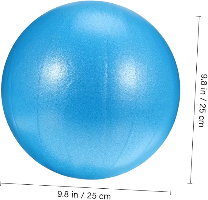 Mini PVC Yoga Ball Blue 1 Piece Anti-Burst Stability Trainer for Core Workout and Home Fitness Equipment