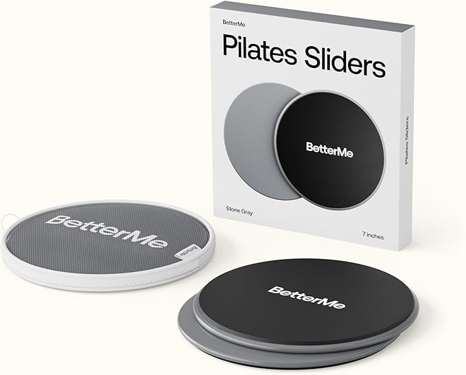 BetterMe Pilates Sliders β Dual-Sided Exercise Sliders for Core Training β Compact Workout Gliders for Home Fitness, Abs & Full Body Workouts