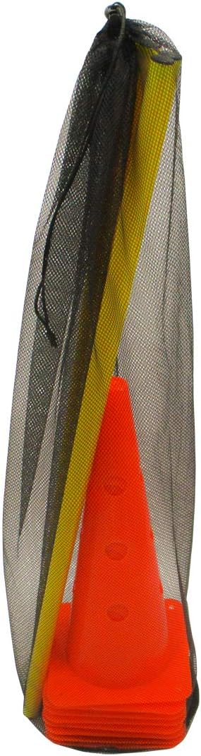 Trademark Innovations Agility Cone Hurdle Pole Set Training Equipment, Yellow