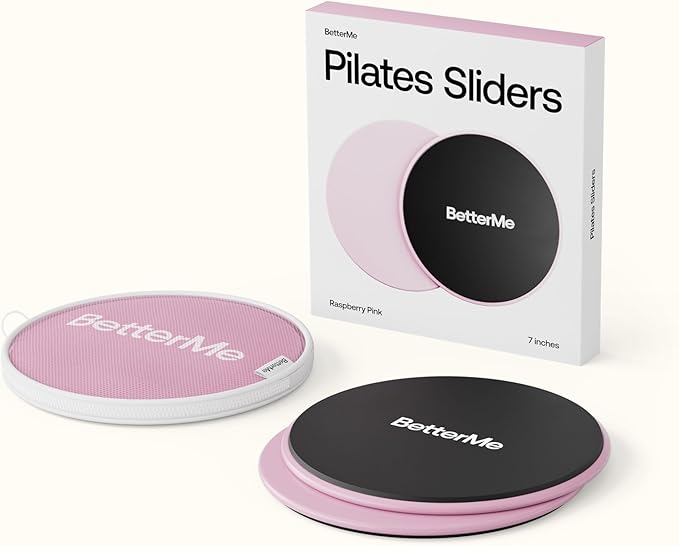 BetterMe Pilates Sliders β Dual-Sided Exercise Sliders for Core Training β Compact Workout Gliders for Home Fitness, Abs & Full Body Workouts