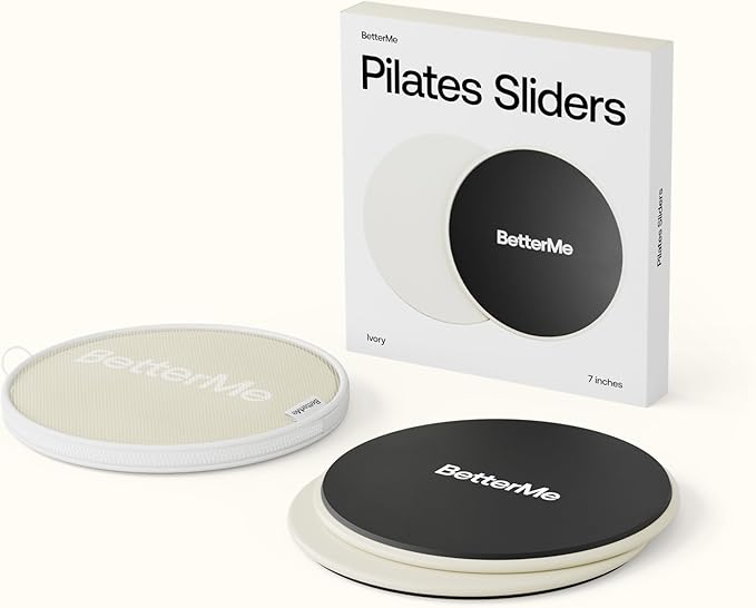 BetterMe Pilates Sliders β Dual-Sided Exercise Sliders for Core Training β Compact Workout Gliders for Home Fitness, Abs & Full Body Workouts