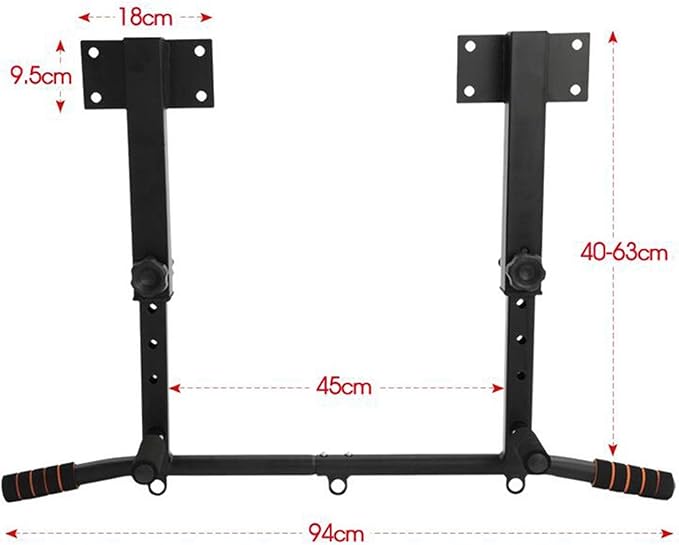 Wall-Mounted Pull-up Bar, Home Fitness Equipment, Comfortable Grip, Wall-Mounted Pull-up Trainer, Load-Bearing 300kg