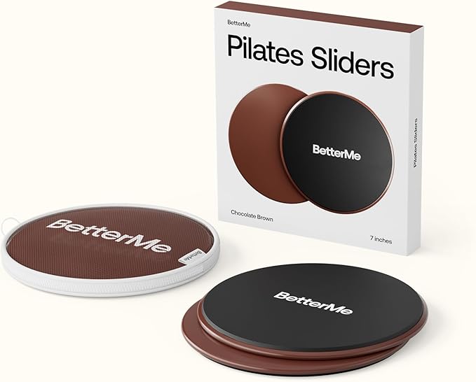 BetterMe Pilates Sliders β Dual-Sided Exercise Sliders for Core Training β Compact Workout Gliders for Home Fitness, Abs & Full Body Workouts