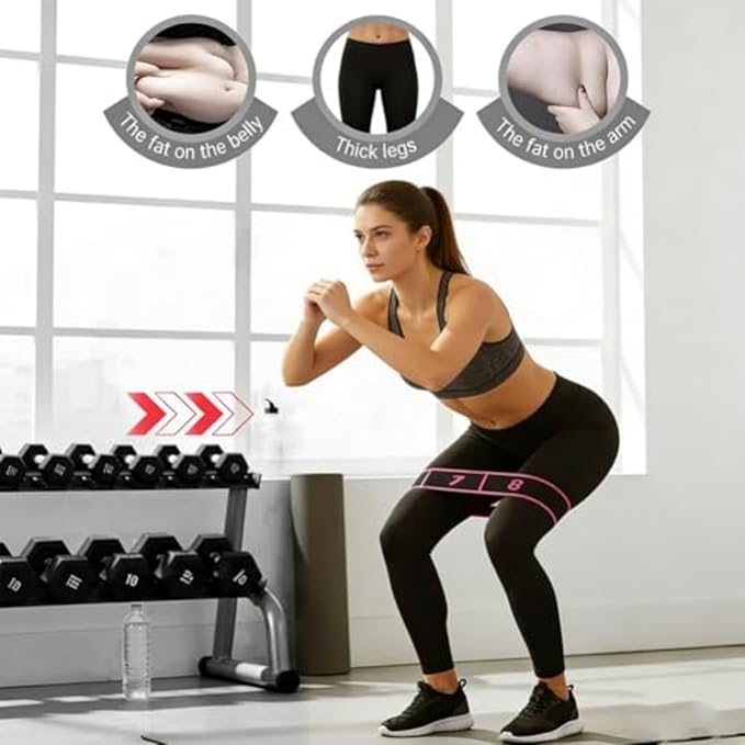 Fitness Resistance Band for Stretching and Yoga, Multifunction Elastic Exercise Bands, 8 Loops Elastic Exercise Bands Fitness Equipment for Full Body Stretching Shaping and Training