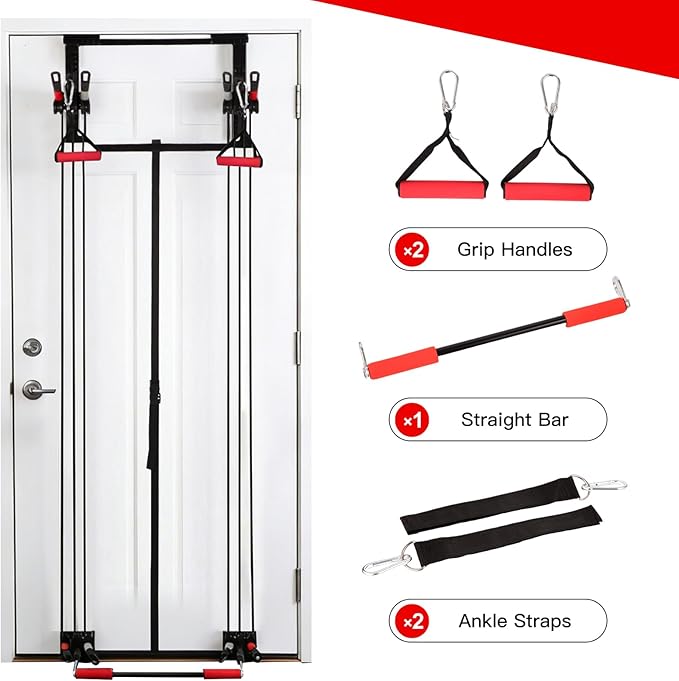 Door Gym Complete Body Building Workout Equipment Door Way Fitness Exercise Resistance Bands Set Weight Loss Body Tower