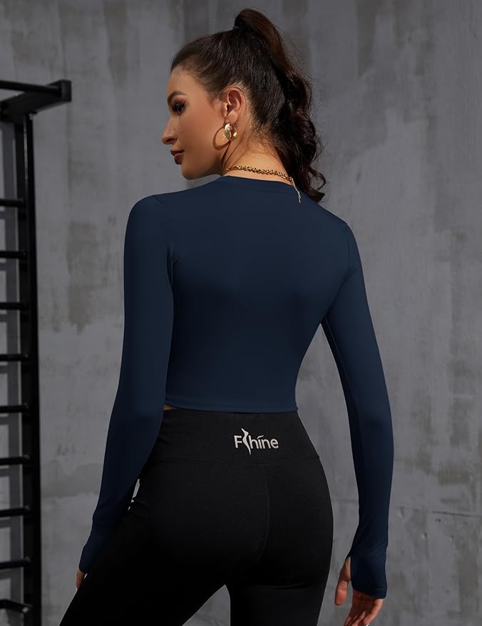 Loovoo Women Workout Shirts 1/2/3 Pack Athletic Compression Tee Dry Fit Yoga Gym Basic Tops