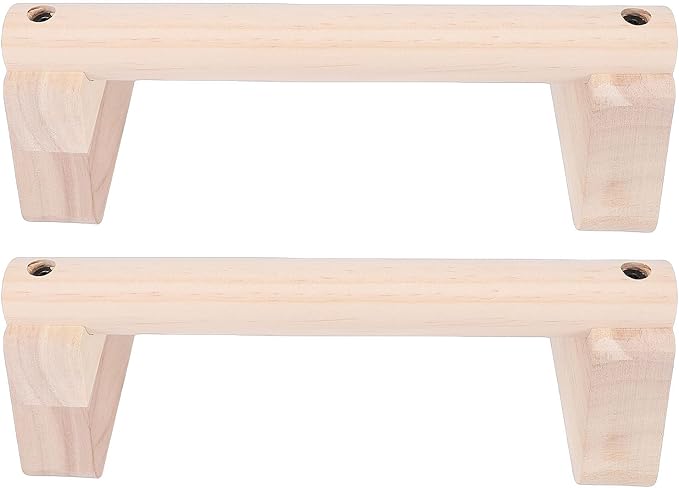 Diydeg Wood Push Up Bar, Parallettes Bars with Non Slip Base, Handstand Trainer Pushup Handles, Calisthenics Equipment for Men and Women Strength Training, Home Fitness, Workout