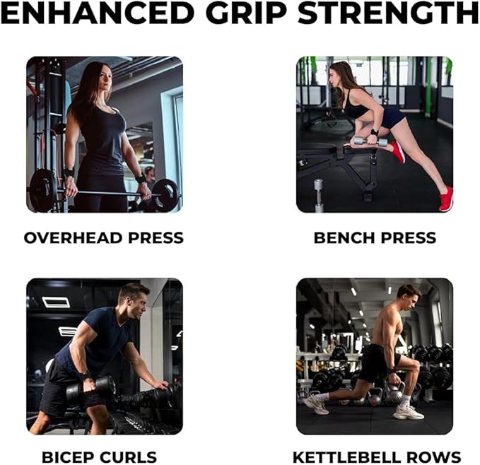 Weight Lifting Grips with Wrist Straps - Non Slip Lifting Straps for Weightlifting, Deadlifting, Powerlifting and Pull Ups, Padded Weight Lifting Gloves with Deadlift Straps for Women and Men