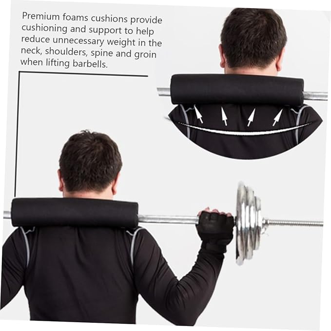 Happyyami 1pc Barbell Pad for Shoulder Protection Non-Slip Squat Cushion for Weight Lifting Deep Squats and Hip Thrusts Tear-Resistant and Stability Easy Installation