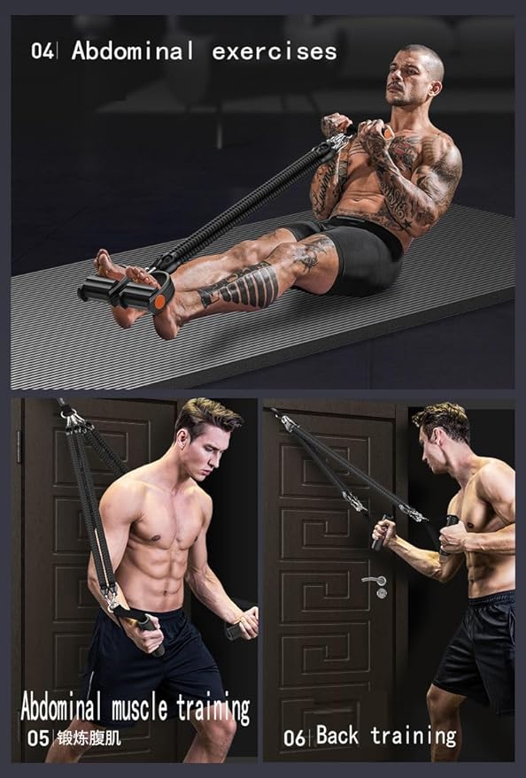 Multifunction Pedal Resistance Band with Handle,Sit Up Workout Equipment for Abdomen, Waist, Arm, Core/ABS, Physical Therapy, Leg