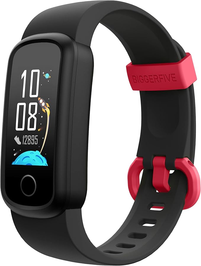 BIGGERFIVE Vigor Kids Fitness Tracker for Girls & Boys Ages 5-15, Kids Watch with IP68 Waterproof, Pedometer, Activity Tracker with Heart Rate & Sleep Monitor, Calorie & Step Counter Watch
