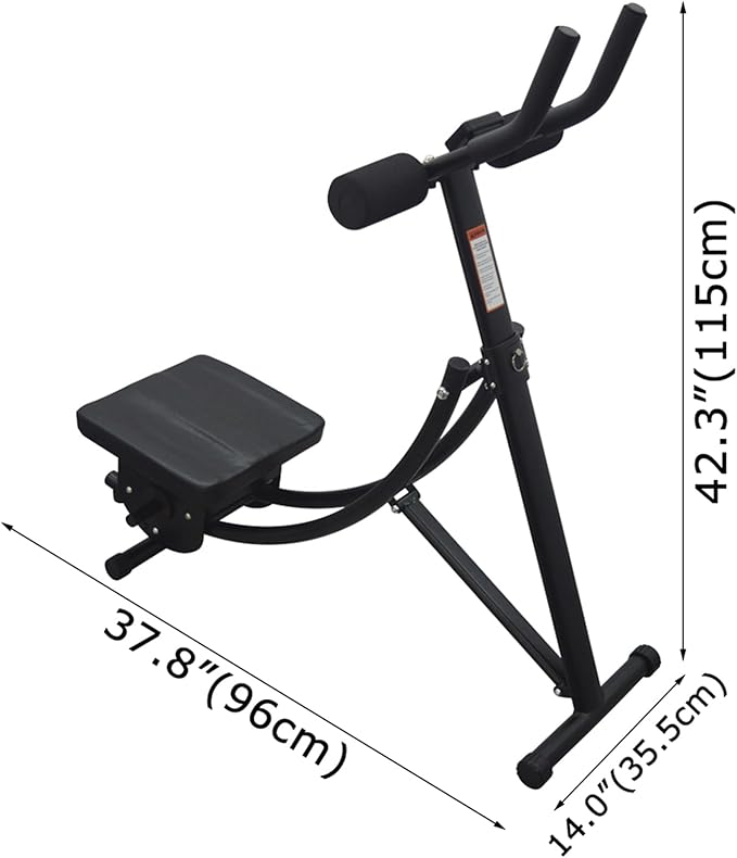 Abdominal Exercise Machine AB Core Strength Training Equipment ABS Coaster Core Work Roller Muscle Trainer Fitness AB Machine Foldable Core Trainer with Carbon Steel for Home Gym