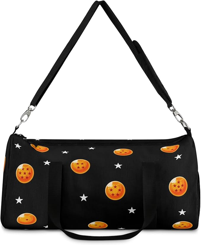 Anime Gym Bag for Women Men - Large Capacity Waterproof Workout Fitness Travel Sports Bags Fashion Street Camping ExpandaCLe Carry On Duffle Bag For Couple (Orange DBZ) PTY