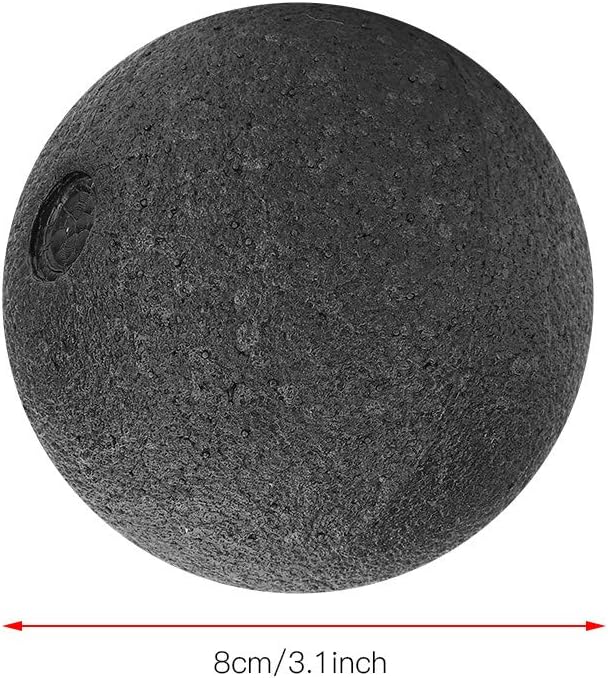 EPP Yoga Foam Roller Massage Ball Set High Density Muscle Recovery Tool for Yoga Rehabilitation Stability Exercises Black Color 30x15cm 11.8x5.9inch (8CM Single Ball)