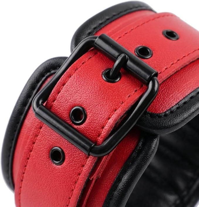 Spreader Bar Heavy Duty Stainless Steel Expandable Bar Home Gym with 4pcs Furry Crocodile Red Adjustable Strap,Sports Aid Training Pilates Aid Kit,Indoor Yoga Set