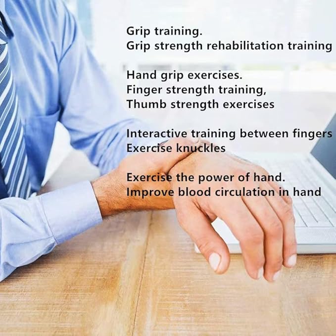 3 Resistance Levels Stress Balls for Adults, Squeeze Balls for Physical Therapy, Hand Grip Strength Trainer, Hand Strengthening Devices, Hand Exercise Balls, Wrist Forearm Finger Exerciser