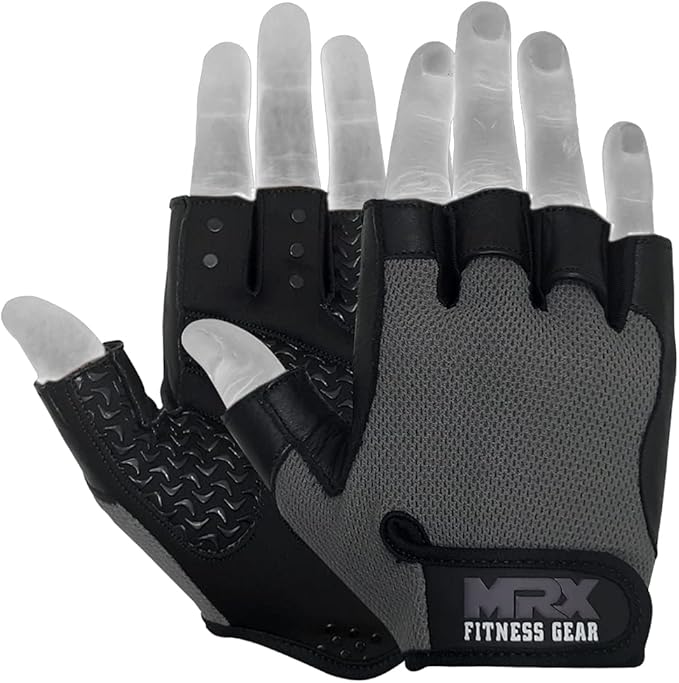 Weightlifting Gloves Leather Palm Grip Half Finger Body Building Gym Glove for Exercise Training Fitness Workout Men Women Lifts Made Spandex Materials, Including Genuine Amara Leather