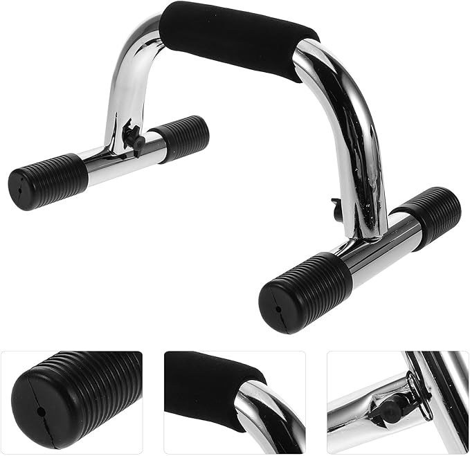 2pcs Push up Bars Home Workout Equipment Steel Pushup Stands with Non-slip Base Portable Upper Body Exercise Equipment for Strength Training