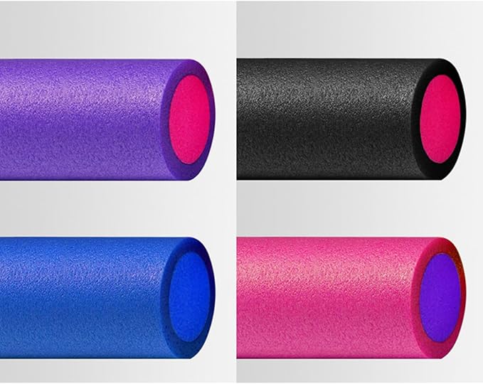 Luxshiny Yoga Roller Foam Massage Stick Epe Solid Balance Fitness Roller Pink 30x15cm for Muscle Pilates Exercise Yoga Accessories