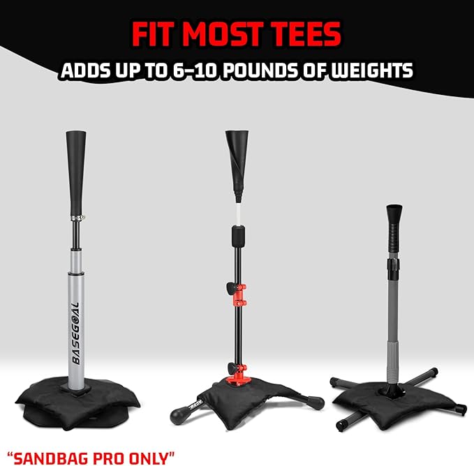 Baseball Tee Sandbag, Weighted Anchors for Batting Tee, All Sport Sandbag, Universal Softball Tee Sandbag for Hitting Drills and Added Stability