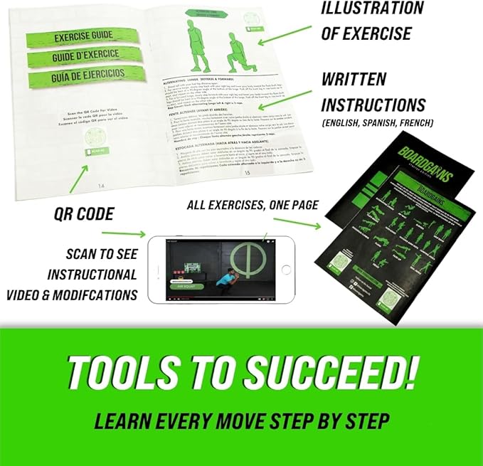 BoardGains Starter Edition – The Ultimate Fitness Board Game for Home Workouts, Group Fitness, & PE. Your Bootcamp in a Box!