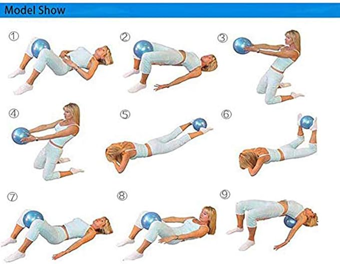 Small Pilates Balls - 9 Inch Exercise Ball Physical Therapy for Between Knees for Rehab, Barre, Core, Stability & Yoga