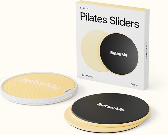 BetterMe Pilates Sliders β Dual-Sided Exercise Sliders for Core Training β Compact Workout Gliders for Home Fitness, Abs & Full Body Workouts