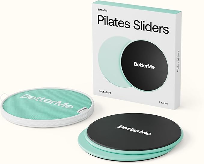 BetterMe Pilates Sliders β Dual-Sided Exercise Sliders for Core Training β Compact Workout Gliders for Home Fitness, Abs & Full Body Workouts