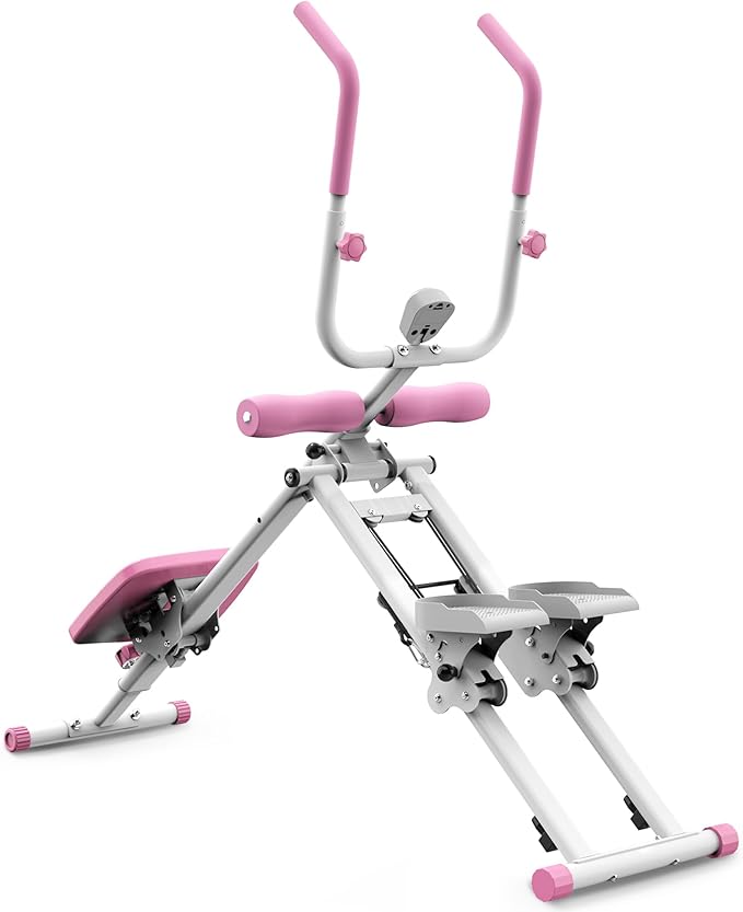 Stair Stepper and Ab Machine 2-in-1 Folding Vertical Climber Exercise Machine & Ab Workout Equipment Quickly Switch, Home Gym Equipment for Full Body Cardio Workout, 300LBS Capacity