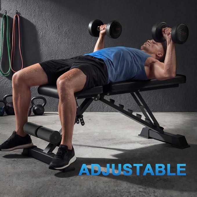 Strength Weight Bench 32 Adjustable Positions Training Benches - Heavy Duty Home Gym Equipment with 1300 LBS Weight Capacity Durable Steel Construction Incline Decline Bench for Full Body Workout