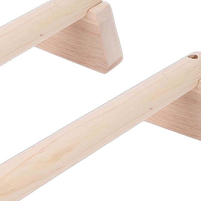 Wood Push Up Bars, Calisthenics Equipment with Base Non Slip Parallettes Bars Handstand Practice Support Pole Pushup Handles Fitness Blocks for Men and Women Strength Training
