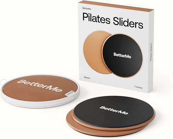 BetterMe Pilates Sliders β Dual-Sided Exercise Sliders for Core Training β Compact Workout Gliders for Home Fitness, Abs & Full Body Workouts