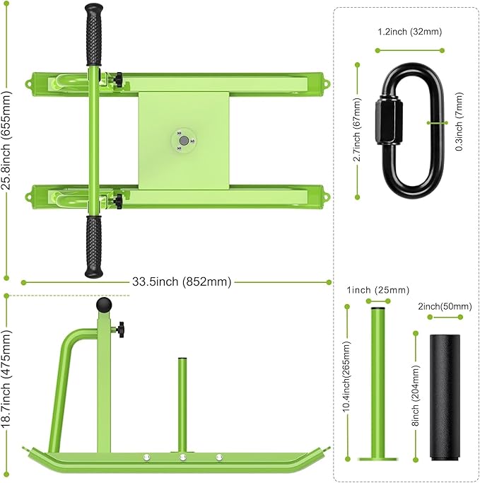 Kipika Weight Sled, Workout Sled, Fitness Strength Training Sled, Speed Training Sled for Athletic Exercise, Speed Improvement, Easily Through Obstacles, Suitable for 1" & 2" Weight Plate