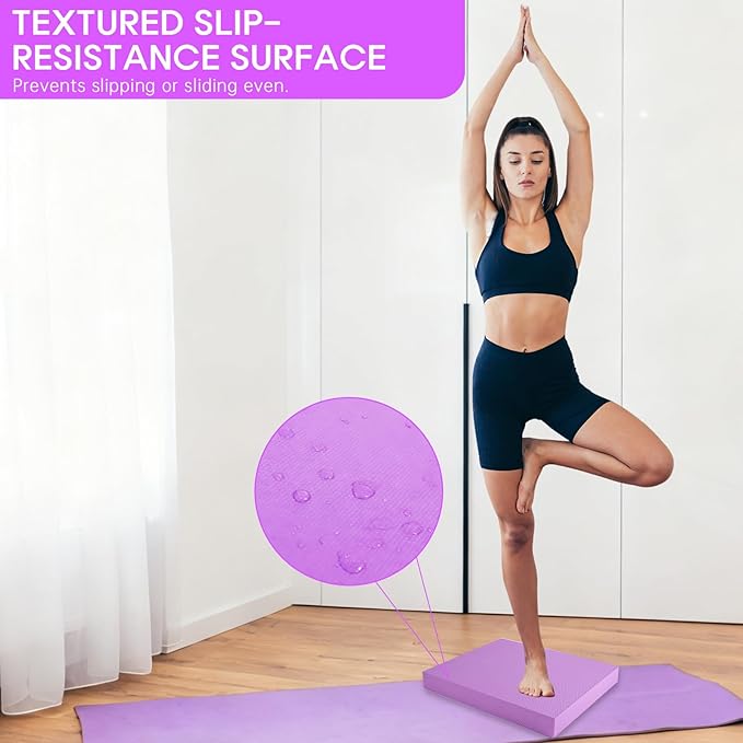 Exercise Balance Pad,Balance Foam Mat for Physical Therapy Equipment & Strength Stability Training, Slip Resistant Foam Mat for Yoga, Pilates, Meditation,Gardening knee pads