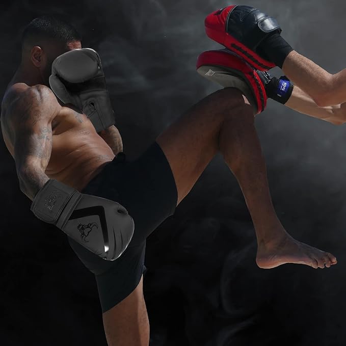 BEAST RAGE Boxing Gloves Muay Thai Kickboxing MMA Fight Bag Training Punch Hitting Workout Men Women Sparring Fitness Mitts Heavy Padded Martial Arts Sports
