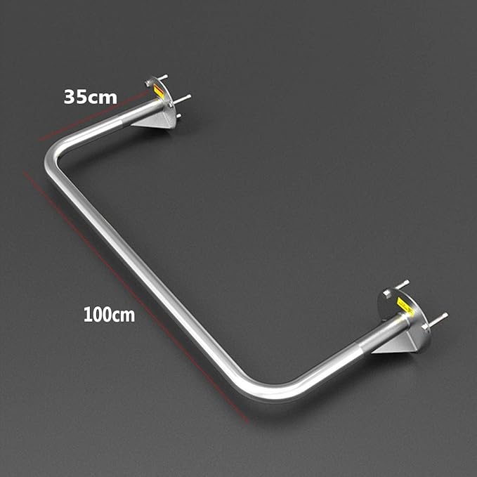 Wall-mounted Fitness Horizontal Bar, Home Safety Pull-up Bar, Upper Body Muscle Training Bar, Multi-purpose Sports Equipment, Safe Load 300kg, Length 100cm (Stainless Steel)