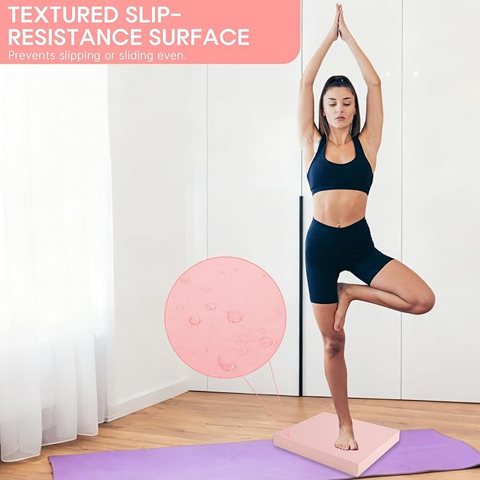 Exercise Balance Pad,Balance Foam Mat for Physical Therapy Equipment & Strength Stability Training, Slip Resistant Foam Mat for Yoga, Pilates, Meditation,Gardening knee pads
