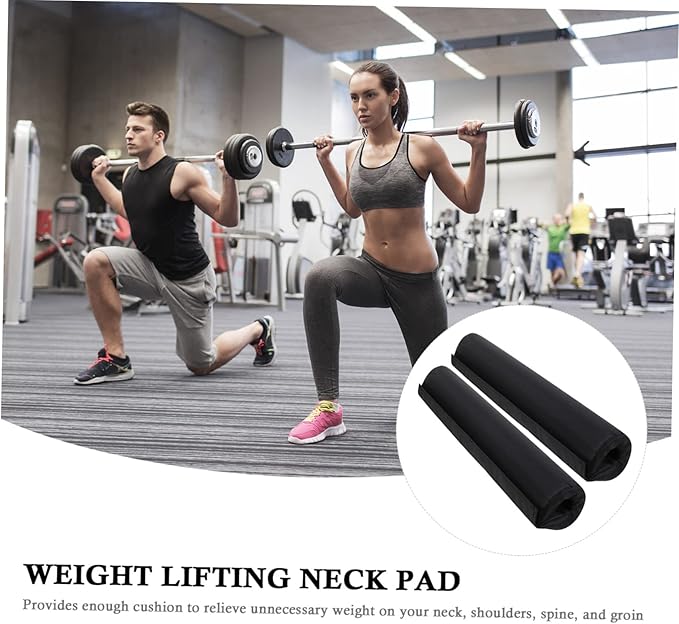 2pcs Barbell Pad Neck Support Squat Protector Thickened Cushion for Shoulder Comfort during Weightlifting and Fitness Workouts for Squats Lunges and Hip Thrusts