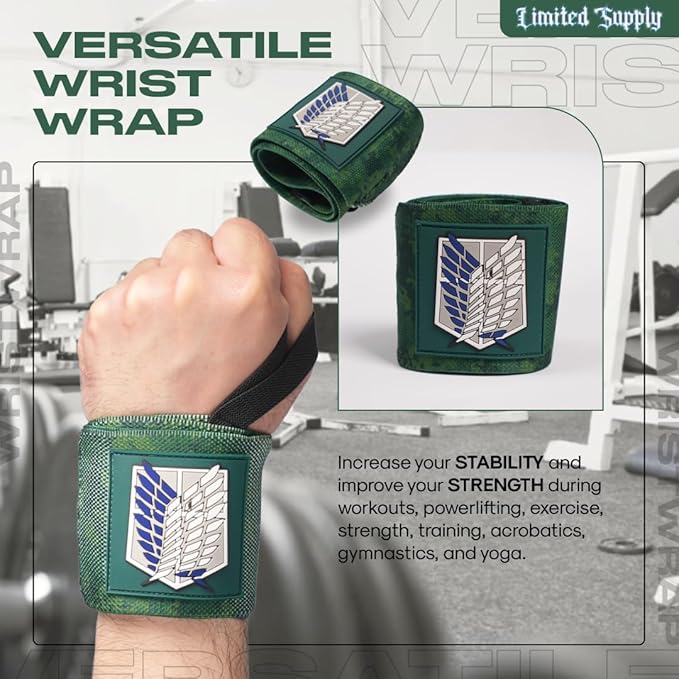 Anime Wrist Wraps Lifting Straps 24" for Men and Women - 1 Pair Each, Gym Accessories Support Weightlifting, and Improve Workout