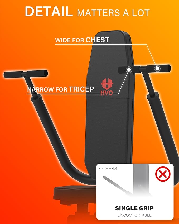 Seated Dip Machine Tricep Biceps: Plate Loaded Exercise for Home Gym Bicep Strength Training Equipment Cable Bar Chest Press