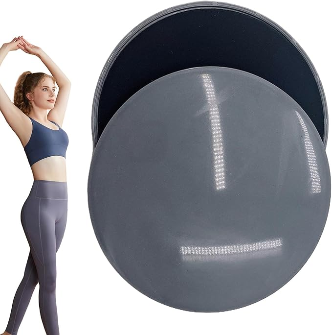 Gliding Discs For Abdominal Exercises - Core Sliders | Fitness Gliding Discs | Exercise Discs | Core Trainer | 2x Two-Sided Gym Sliding Plate Pads | Yoga Cushion For Carpet Or Hardwood Floors