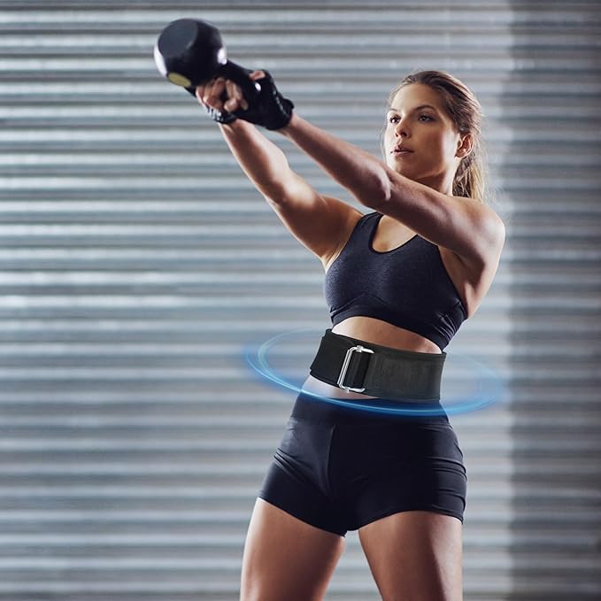 Workout Weight Lifting Belt for Men, Gym Belt for Dip, Squat, Pull Up and Exercise with Metal Buckle,Back Support Weightlifting Belt Women
