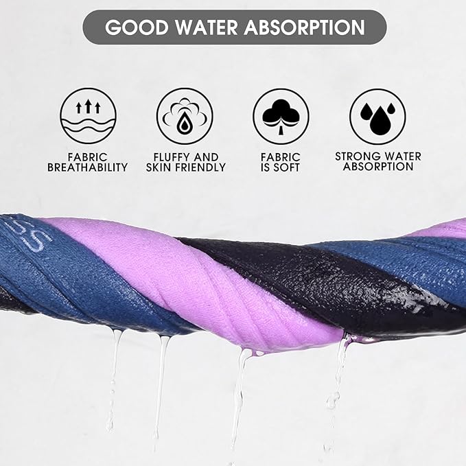 Microfiber Gym Towel Set for Men Women, Super Soft and Quick-Drying Towels for Fitness, Yoga, Cycling, Swimming (Cool Grey, 3 Pack)