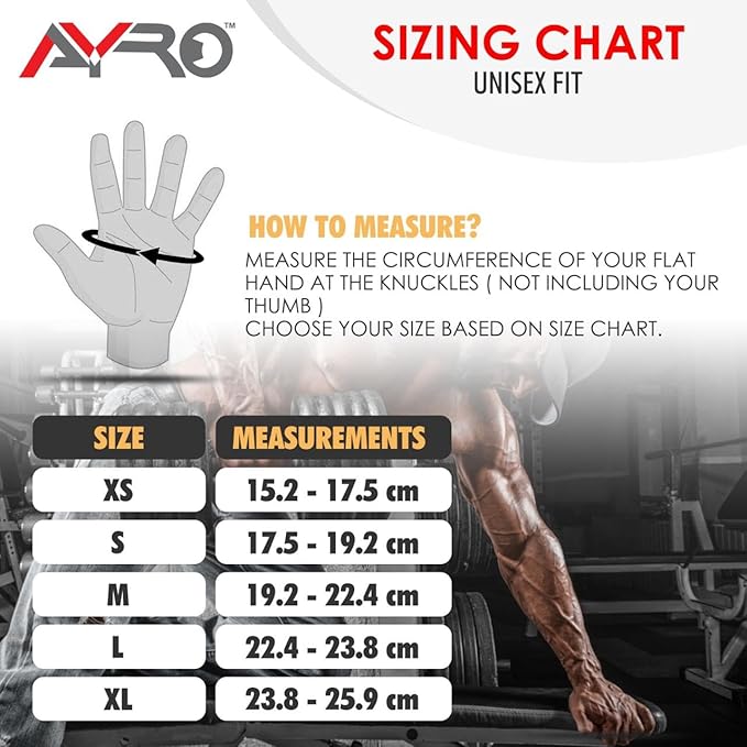 AYRO Workout Gloves for Men & Women β Gym Gloves for Men, Weight Lifting Gloves, with Wrist Support, Breathable Palm Padding, Non-Slip Grip β Ideal for Gym, Fitness, Cross Training, Cycling Gloves