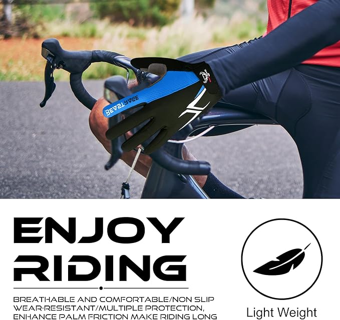 BEAST RAGE Half Finger Cycling Gloves for Men Women, Gel Padded Anti-Slip Shock Absorbing Weight Lifting Gym Gloves Cycle Mountain Bike Gloves for MTB, Biking, Hiking