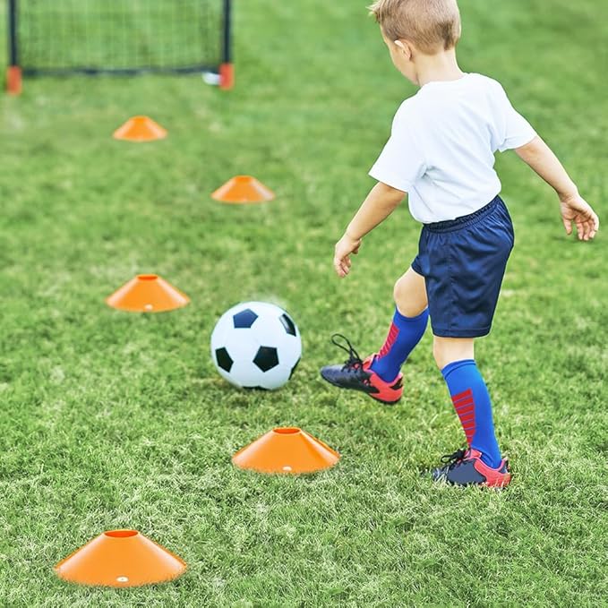 GHB Speed Agility Training Equipment, 5 Pack Agility Hurdles Soccer Cones 12 Pack Detachable Sturdy Hurdles Training Equipment Set with Carry Bag for Athletes,Soccer,Basketball