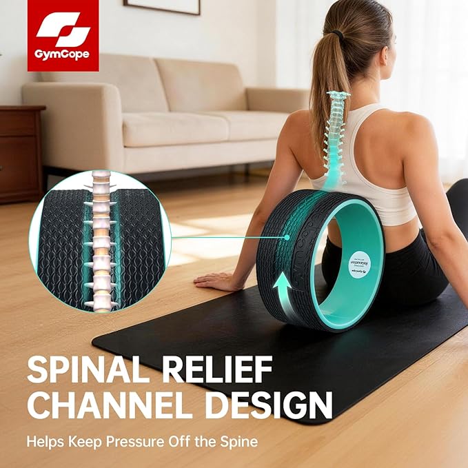 3pack Back Wheel Foam Roller – Targeted Back & Neck Relief, Lumbar Spine Stretcher, Spinal Decompression Stretcher, Massage Roller with Density Foam for Physical Therapy, Supports 500lbs