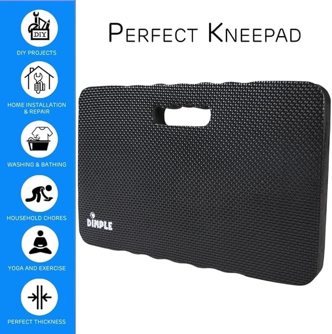 Dimple Kneeling Pad, High Density Thick Foam Comfort Kneeling Mats for Gardening, Yoga Exercise, Garden Cushions, Knee Pads Black
